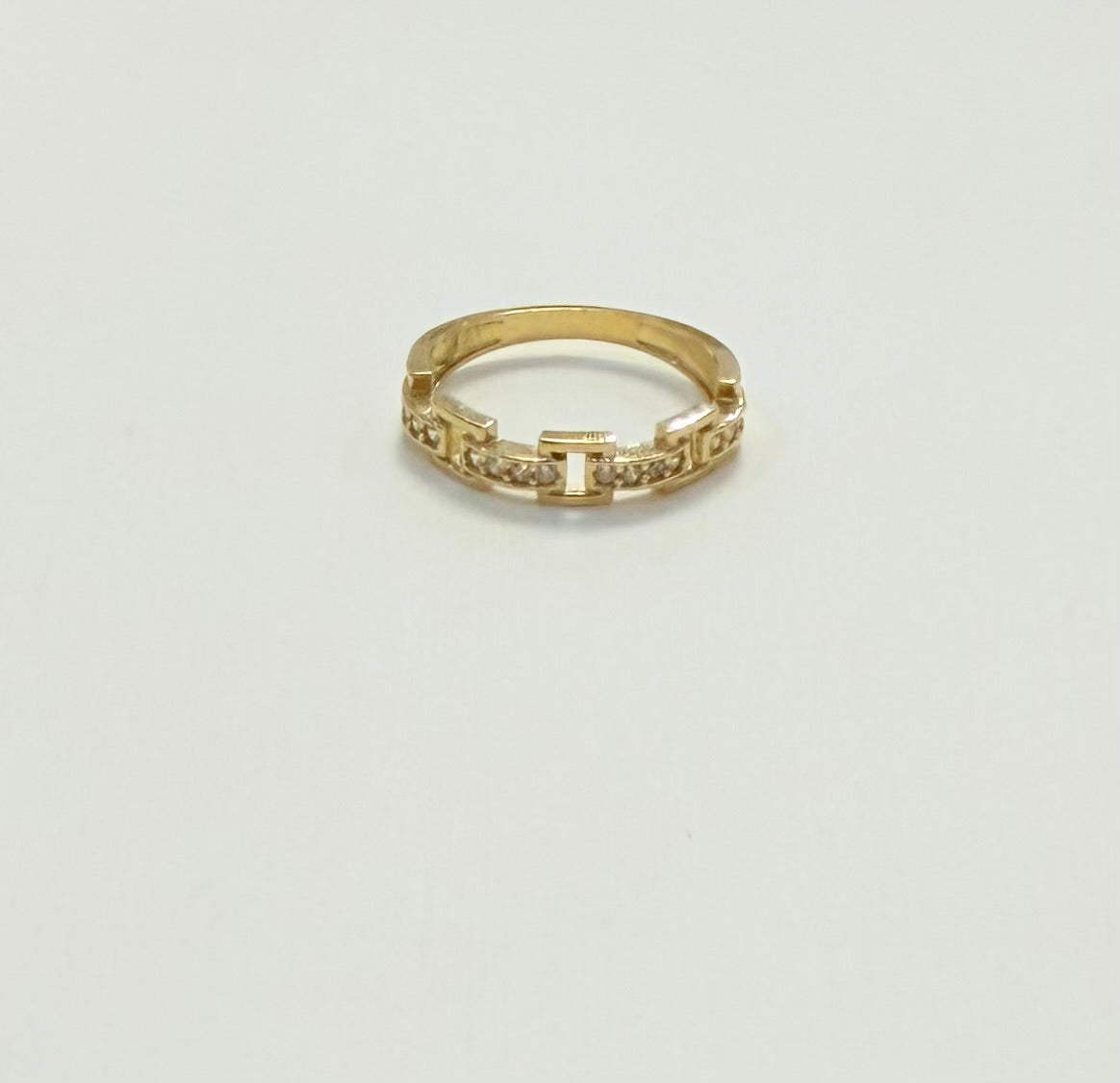 1706- NEW 10K Gold Link Wedding Band Ring W.G
