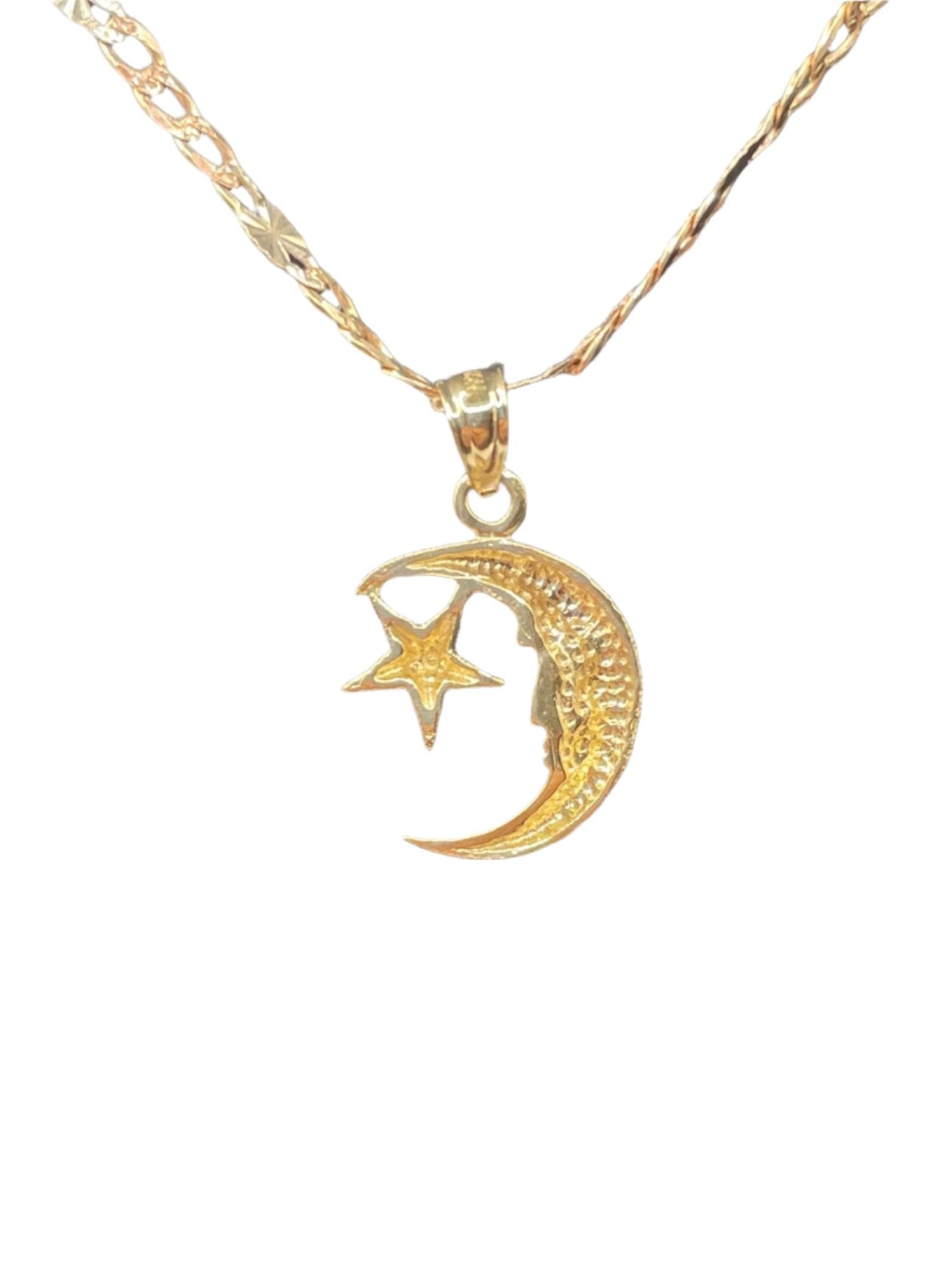 463- 14K Moon & Star Pendant Only