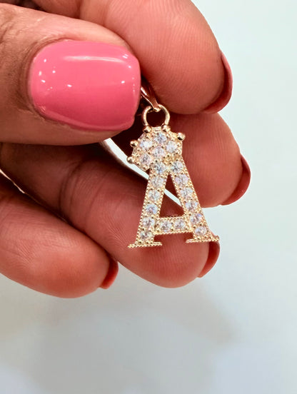 00128- NEW 10K Letter “A” Pendant (W.G)