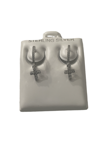 S693- Cross Dangling Earrings