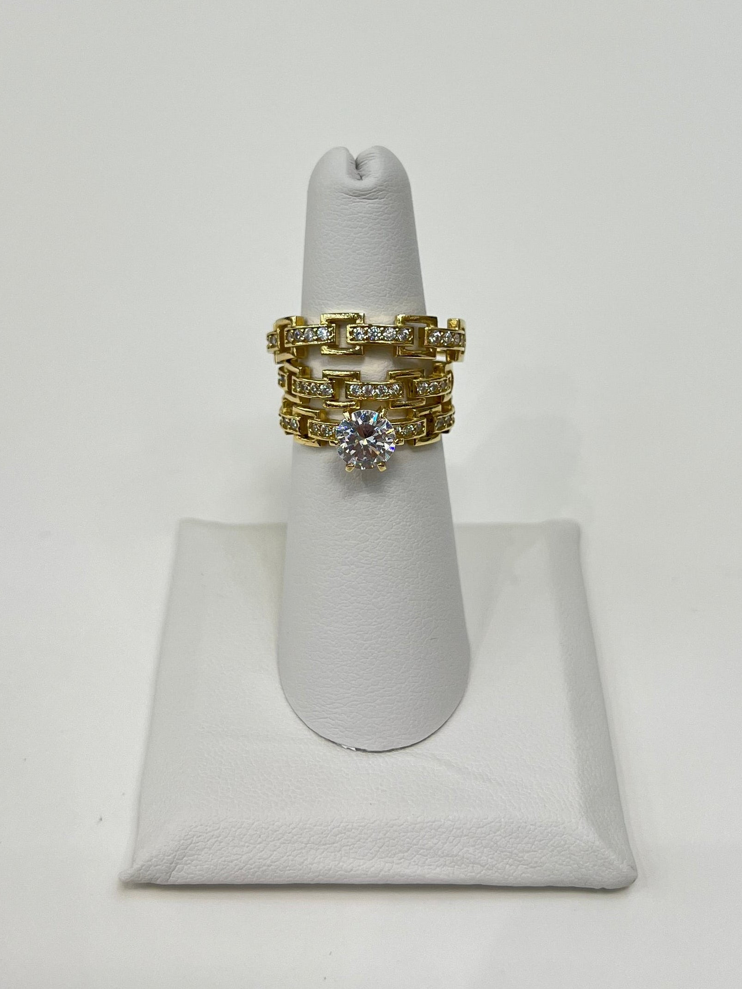 1273-NEW 10k Trio Wedding Ring Set W.G