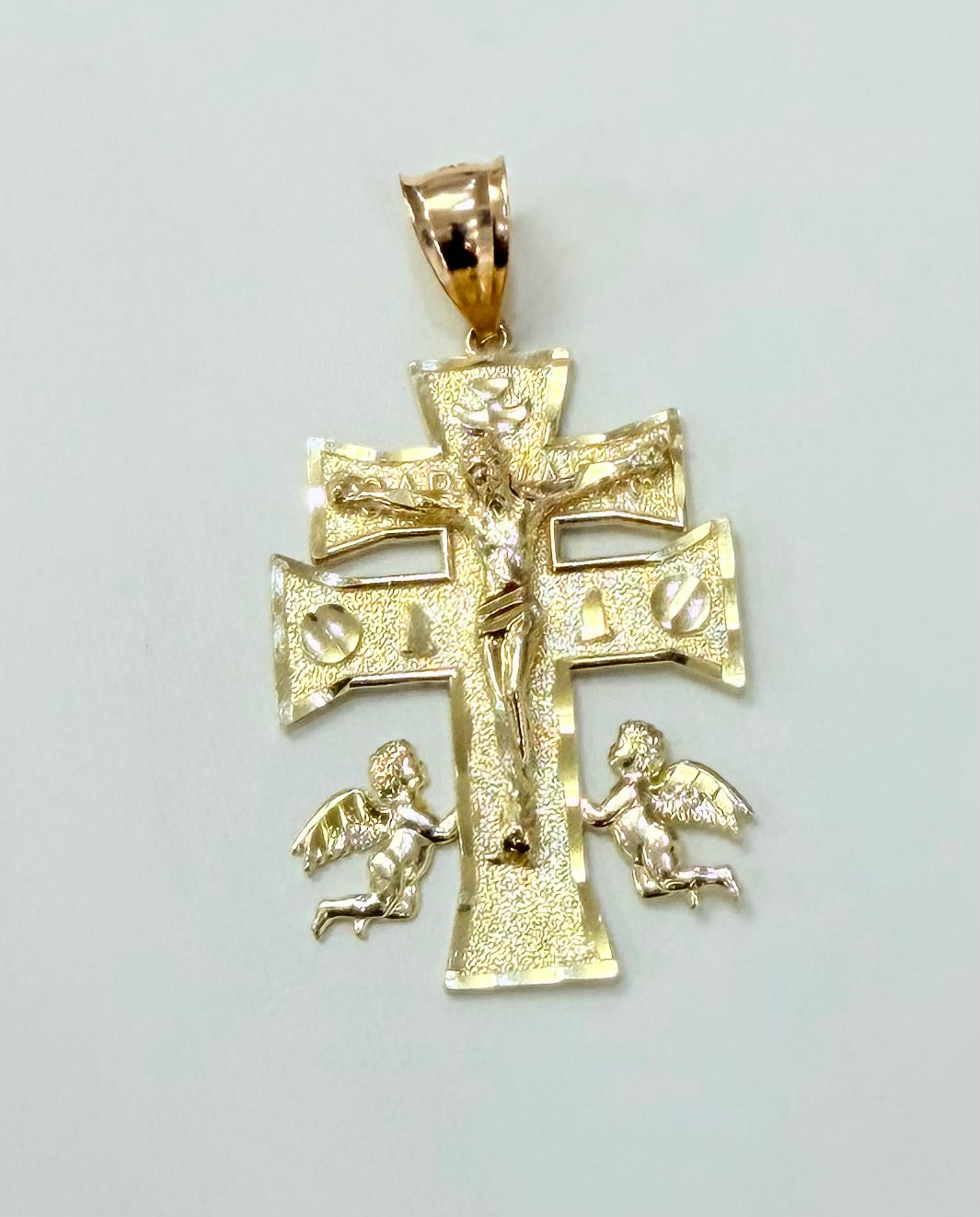 1766- NEW 10K Gold Cruz de Caravaca Pendant W.G