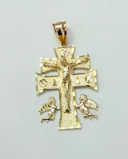 1766- NEW 10K Gold Cruz de Caravaca Pendant W.G