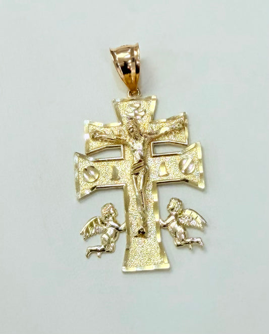 1766- NEW 10K Gold Cruz de Caravaca Pendant W.G