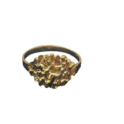 **504- NEW 14K Nugget Ring (W.G)