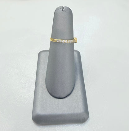 1707- NEW 10K Blue Square Sapphire Band Ring W.G