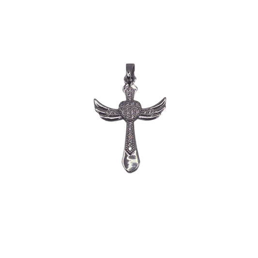 S570- .925 Cross With Wings Pendant