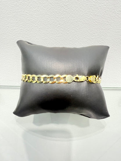 1114- NEW 10K Cuban Curb Bracelet W.G