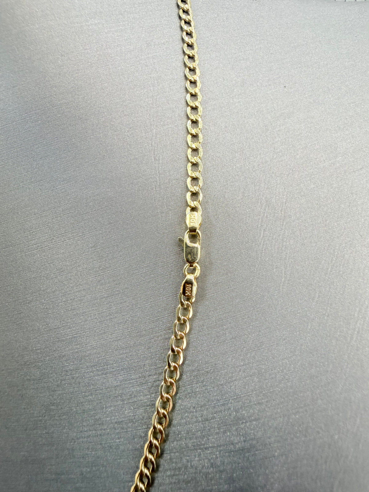 1721- NEW 10K Hollow Cuban Curb 18” (2.7mm) W.G