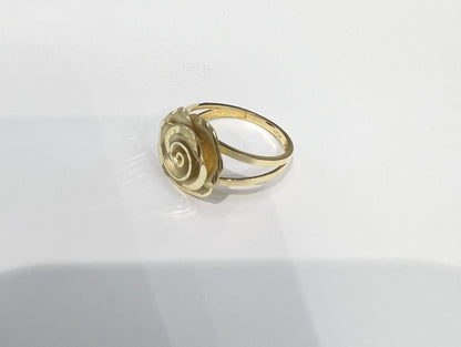 1634- NEW 10K Rose Flower Fancy Ring W.G