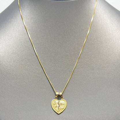 00143- NEW 14K “I Love You” Pendant (W.G)