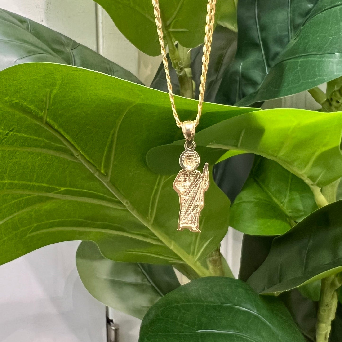 1282- NEW 10K Gold St. Jude Pendant W.G