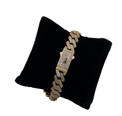 **469- NEW 14K Monaco Bracelet (10.60mm) W.G