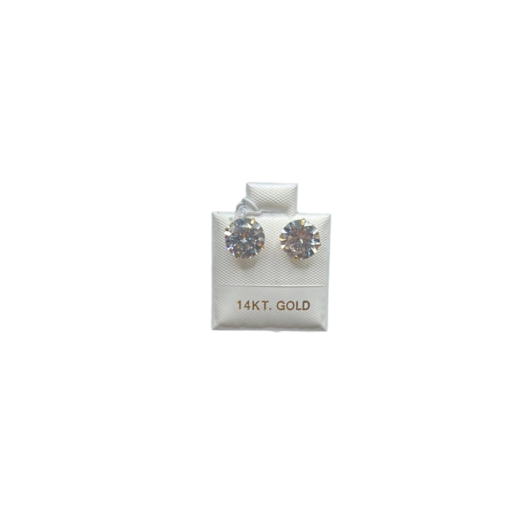 00181-NEW 14K Yellow Gold Stud (8mm) W.G