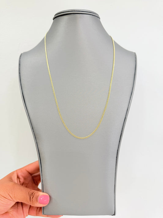 1784- NEW 10K Hollow Miami Cuban Chain 22" (2.2mm) W.G
