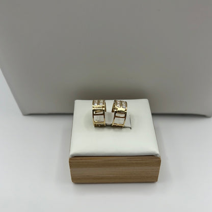 00132- NEW 14K Small Hoop Earrings (W.G)