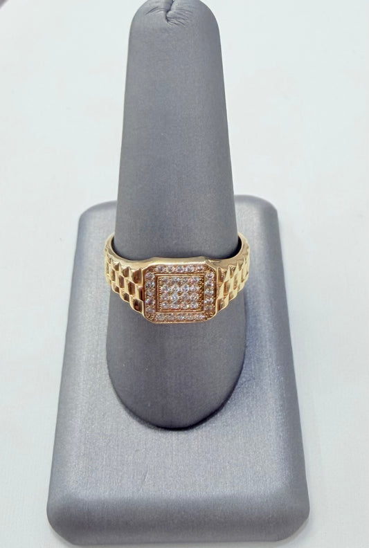 1833- NEW 14K Square Fashion Ring W.G