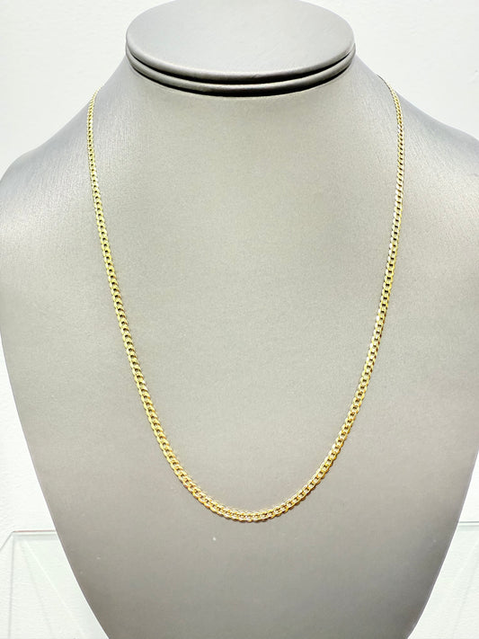 1032- 14K Solid Cuban Link (2.6MM) W.G