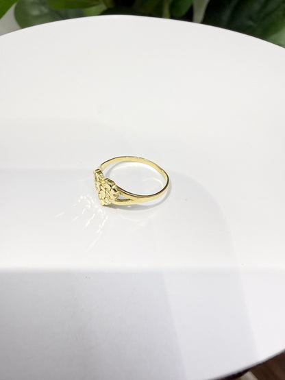 1538- NEW 10K Heart Nugget Ring W. G