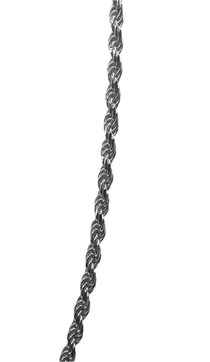 S818- Rope Link Silver Chain 24”