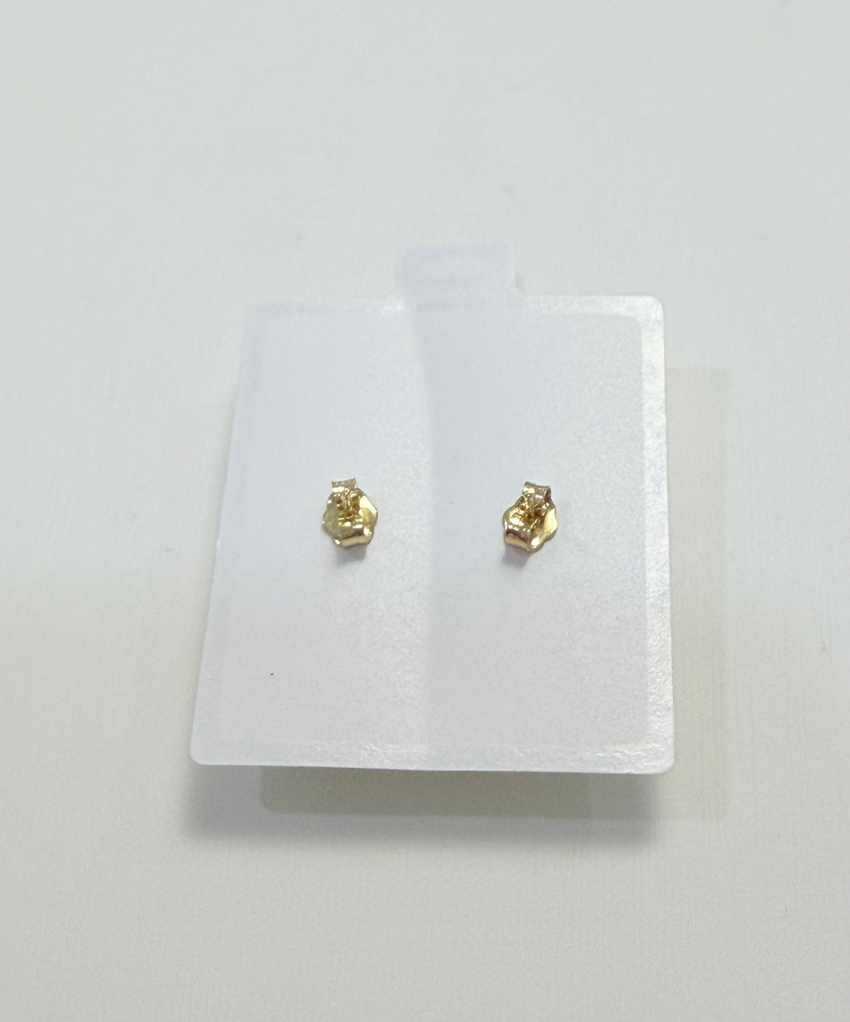 1742- NEW 10K Gold Square Cz Stud Earrings (10.1mm) W.G