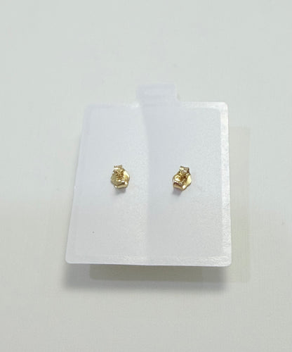 1742- NEW 10K Gold Square Cz Stud Earrings (10.1mm) W.G