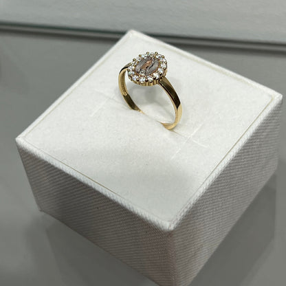 650- NEW 14K Our Lady Of Guadalupe Ring (W.G)