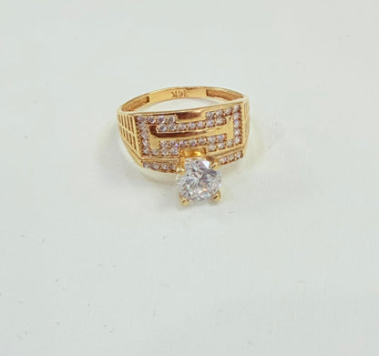 1715- NEW 14K Square Cz Engagement/ Wedding Ring Sz8  W.G