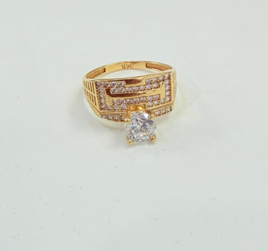 1715- NEW 14K Square Cz Engagement/ Wedding Ring Sz8  W.G