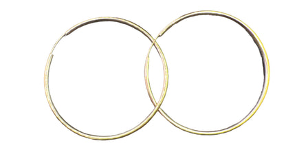 319- 2.0 x 54mm Polished Hoop Earrings in 14K Yellow Gold