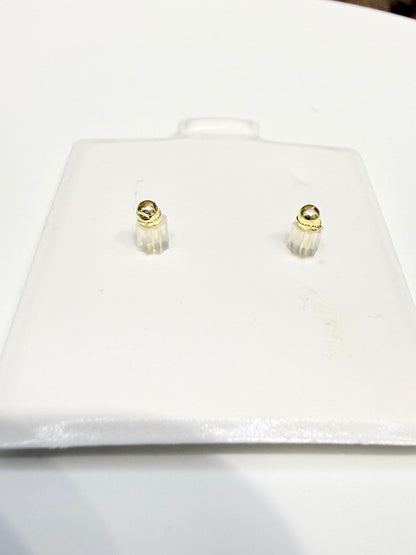 1591- NEW 14K Angel From Lilo & Stitch Stud Earrings W.G