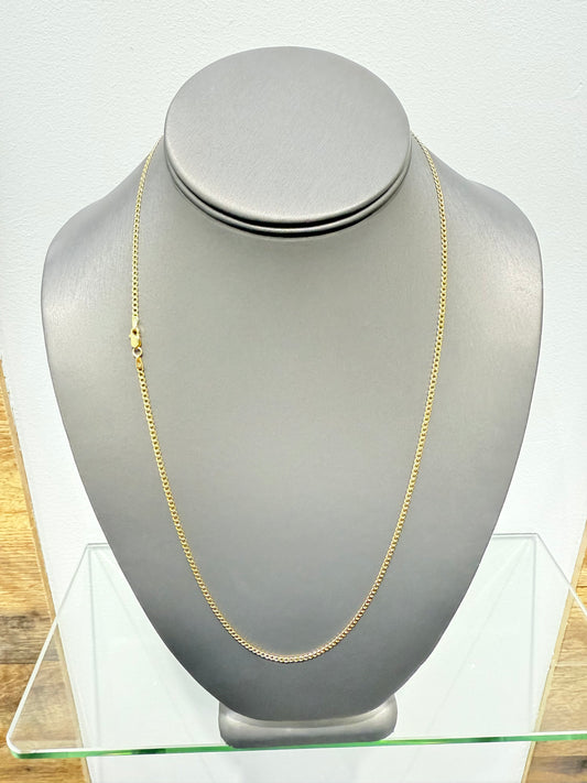 1011- NEW 14K Hollow two-tone Miami Cuban Chain (2.5mm)W.G