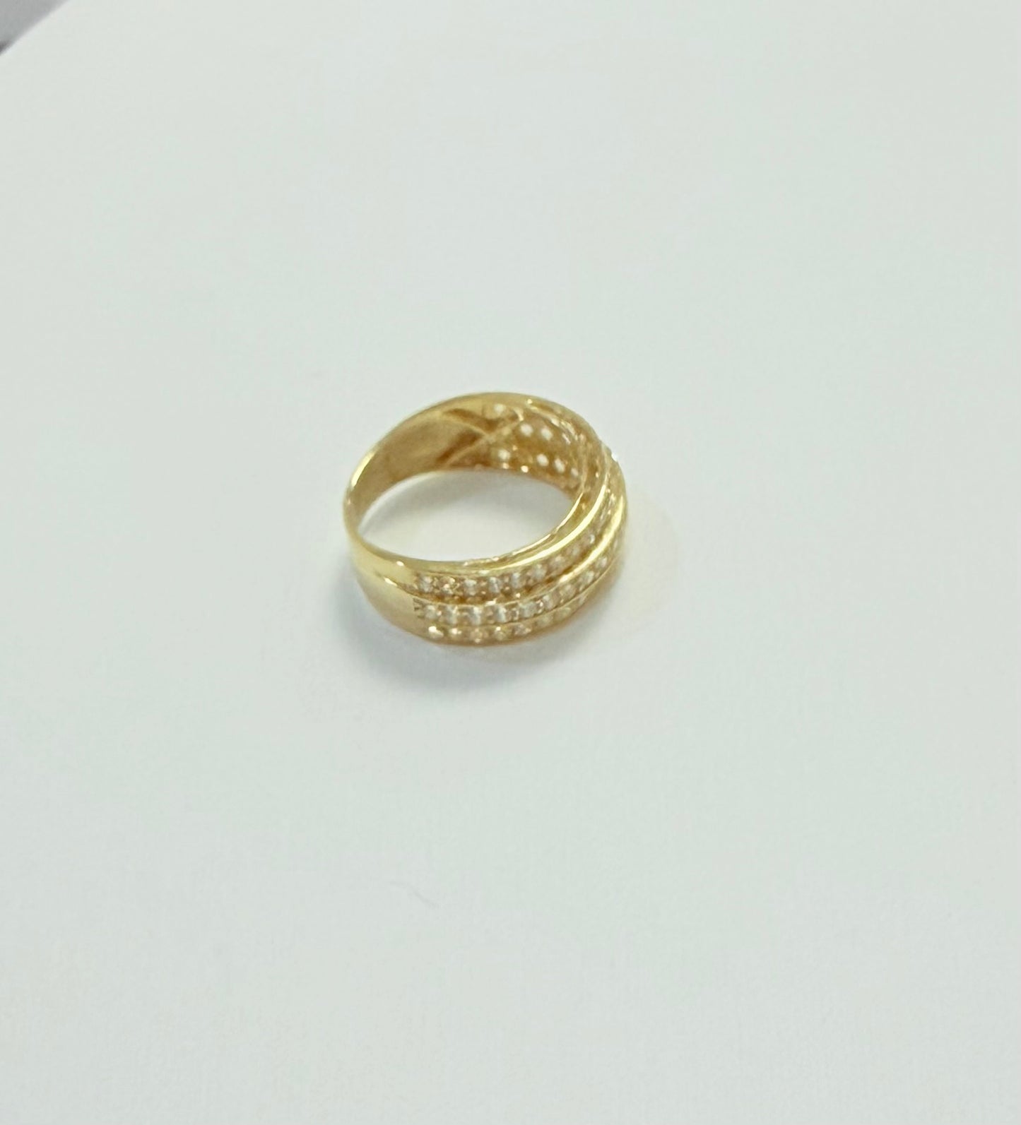 1682- NEW 14K Wedding Zirconia Band Ring W.G