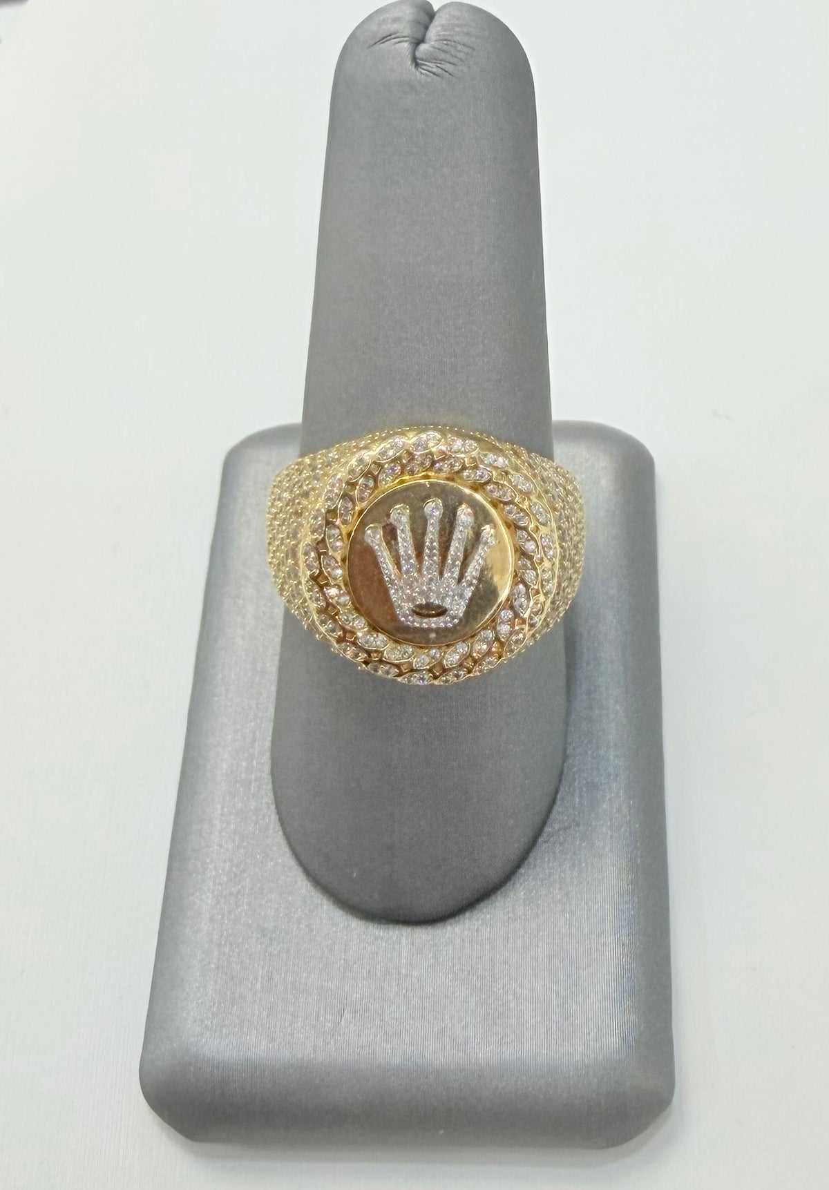 1832- NEW 14K Crown Fashion Ring W.G