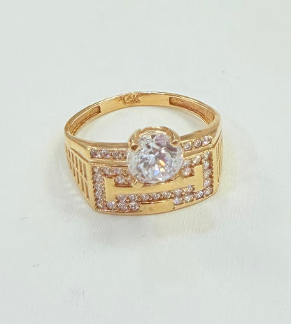 1715- NEW 14K Square Cz Engagement/ Wedding Ring Sz8  W.G
