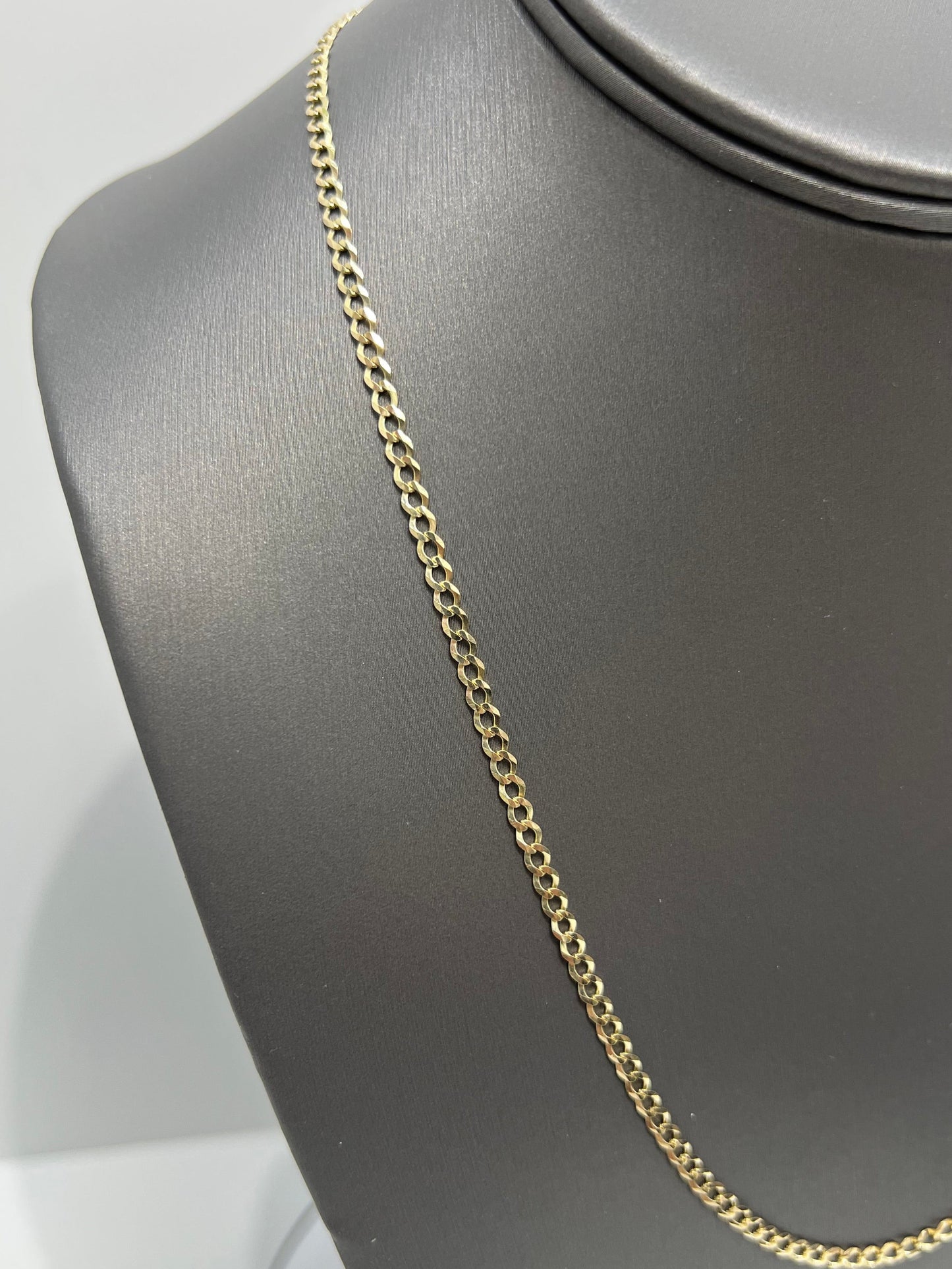 1445- NEW 14K Solid Cuban Curb Link Chain 20" (3mm) W.G