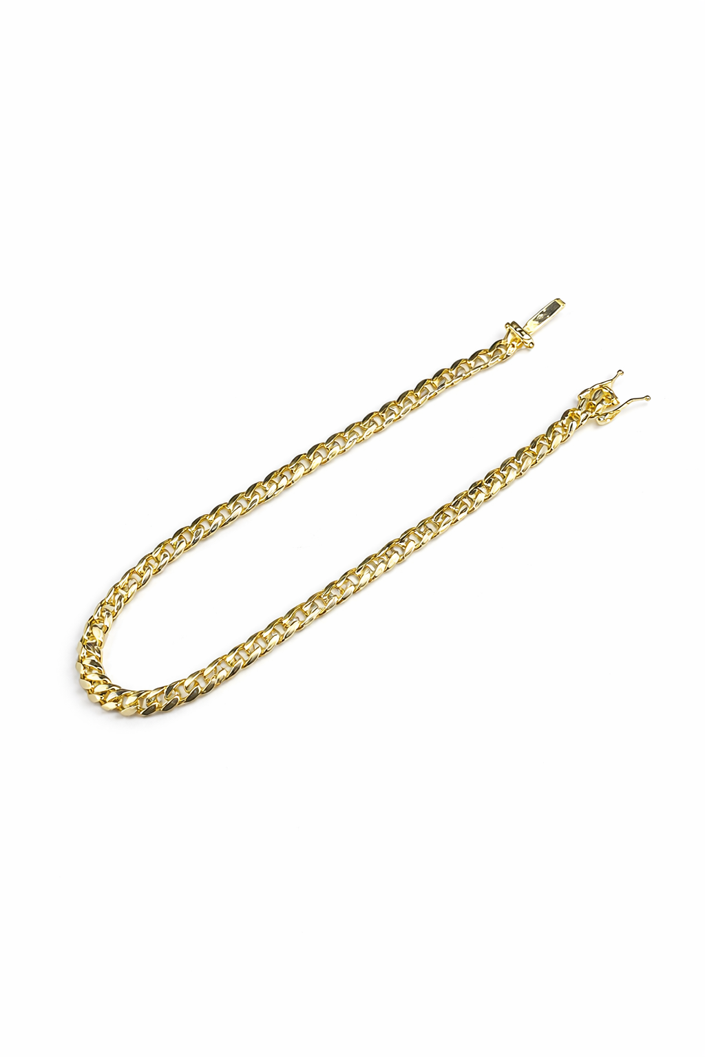 1551- 10K Solid Miami Cuban Bracelet 8”(5mm)W.G