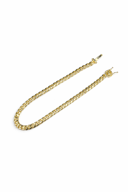 1551- 10K Solid Miami Cuban Bracelet 8”(5mm)W.G