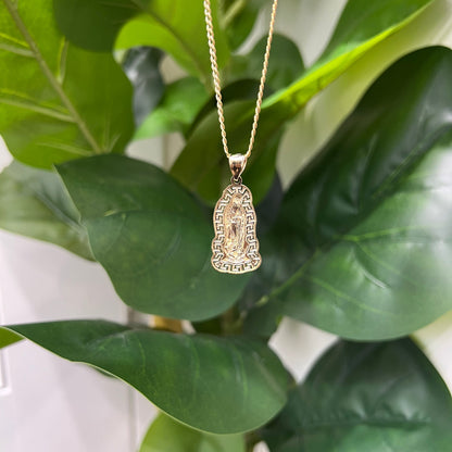 1306- NEW 10K Gold Virgin Mary Pendant W.G