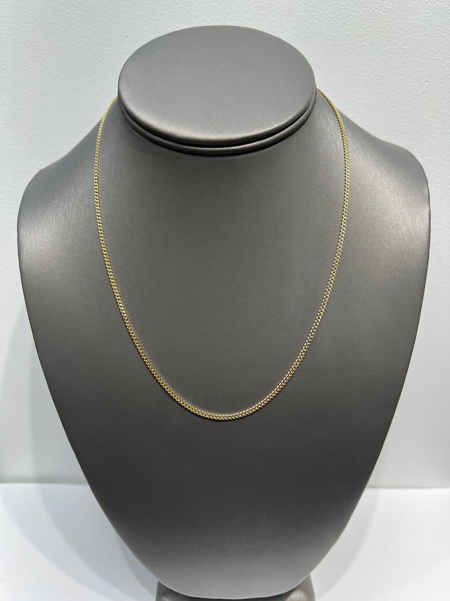 1268- 10K Solid Miami Cuban chain 18" (2mm) W.G