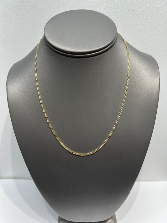 1268- 10K Solid Miami Cuban 18" (2mm) W.G