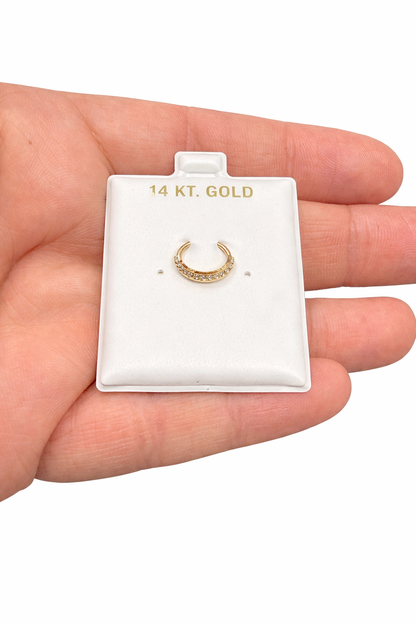660- NEW 14K Circle Septum Ring (10.8mm) W.G