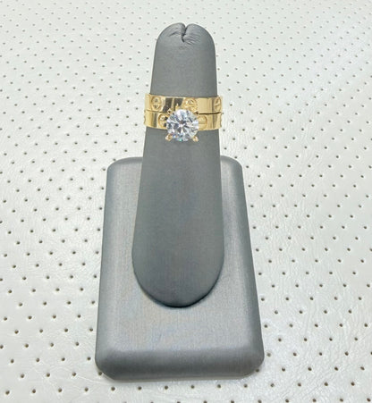 1818- NEW 14K Love Wedding Rings W.G