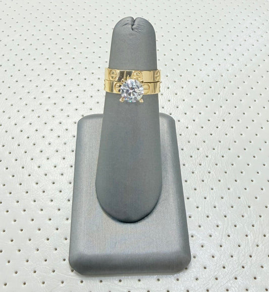 1818- NEW 14K Love Wedding Rings W.G