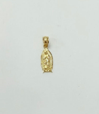 1798- NEW 10K Lady of Guadalupe Small Pendant W.G