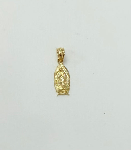 1798- NEW 10K Lady of Guadalupe Small Pendant W.G