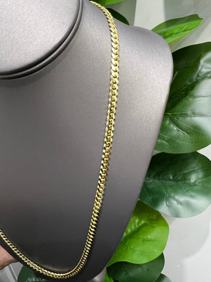 1574- NEW 10K Solid Miami Cuban Chain 24" (5mm) W.G