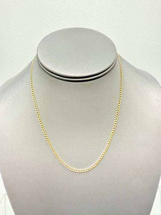 1030- 14K Semi Solid Cuban Link (2.5mm) W.G