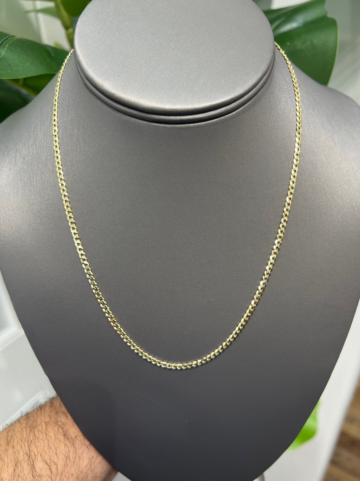 1348- NEW 14K Solid Cuban Curb Chain 18" (2.8mm) W.G