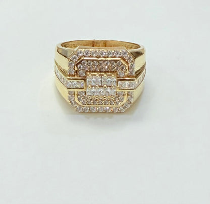 1356- NEW 14K Ice Out Cz Men's Fashion Ring W.G